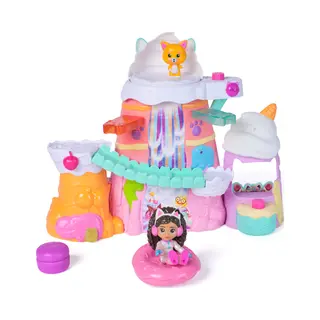 Spin Master Gabby's Dollhouse : Der Film – Zuckerguss-Gebirge Spielset, 12-teiliges Spielset mit Gabby Figur, Leopold & Puppenhaus-Zubehör
