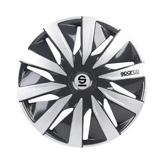 Sparco Wieldoppen Lazio 15 Inch - Abs Grijs/zilver - Set Van 4