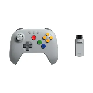 8bitdo 64 Wireless 2.4G Controller (Pc), Gaming Controller, Grau