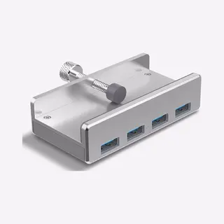 Allnet All-USB3-Hub-4-Clip interface hub Usb 3.2 Gen 1 (3.1 Gen 1) Type-A 5000 Mbit/s Zilver