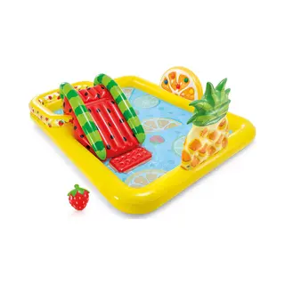 Intex Fun'n'Fruity Play Center Opblaasbaar zwembad Rechthoekig 493 l Geel