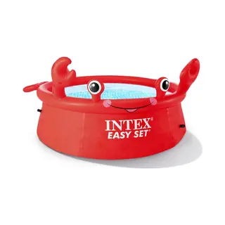 Intex Happy Crab Easy Set Pool Opblaasbaar zwembad Rond 880 l Rood