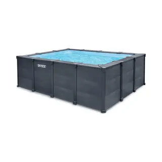 Intex 26396GN bovengronds zwembad Zwembad met frame Rechthoekig Blauw, Grijs