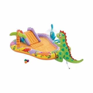 Intex 56139NP Opblaasbaar Zwembad Play Center Dino Park, 201 X 157 X 69 Cm, 2 Jaar