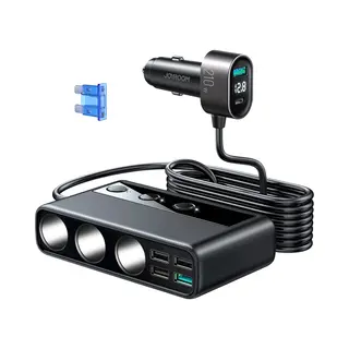 Joyroom 9in1 Autoladegerät 154W 5xUSB 1xUSB Typ C 3x Zigarettenanzünderbuchse Usb-Ladegerät