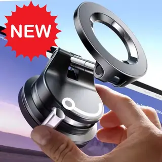 Lisen 608 ProGrip Telefoonhouder Auto Magnetisch – Smartphone Houder Met Vacuüm Zuignap – 360° Draaibaar – Sterke Grip & Stabiliteit – Voor