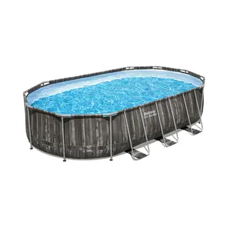 Bestway Power Steel 20' x 12' x 48"/6.10m x 3.66m x 1.22m Oval Pool Set