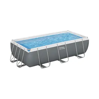Bestway Power Steel 56441 Aufstellpool Gerahmter Pool Rechteckig 6478 l Blau, Grau