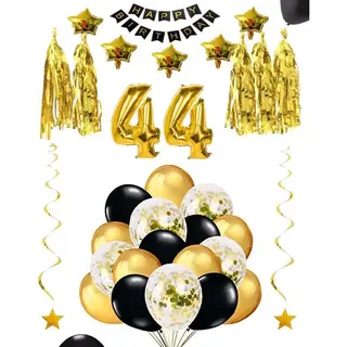 Verjaardag Feest Pakket 44 Jaar - Ballonnen, Slingers En Sterren