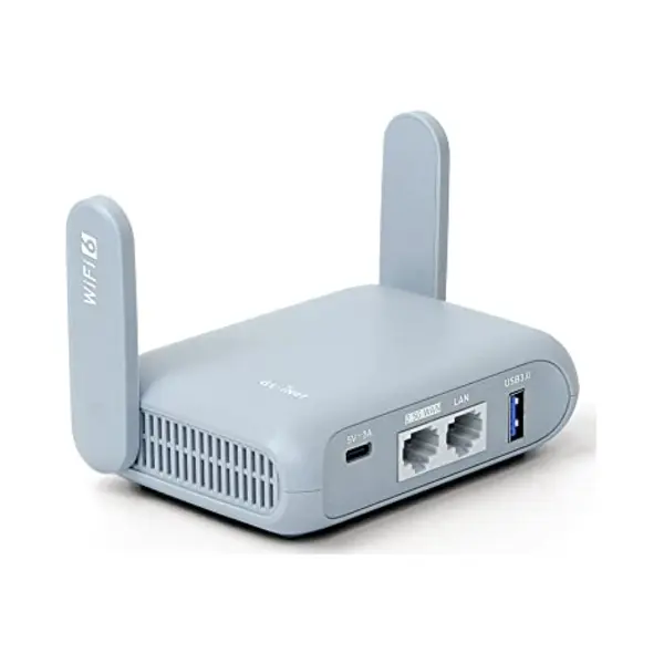 Gl.iNet Gl-MT3000 (Beryl Ax) Mobile Reise-Router, WiFi 6 Router, Vpn Mobiler Wlan Router Mobil, Pocket WiFi, 2.5G Gigacube Port, Travel Wlan Access thumbnail