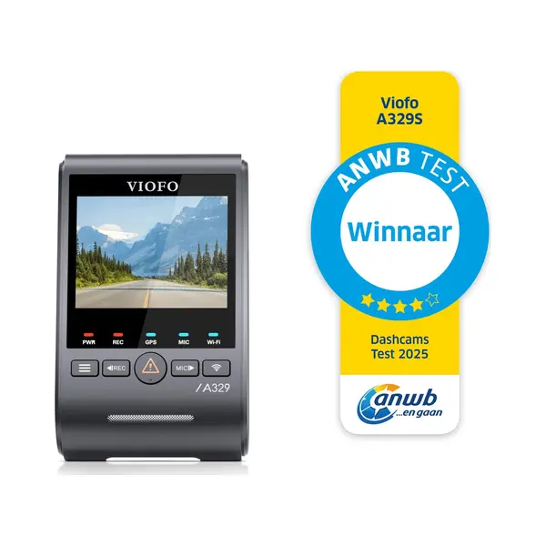 Viofo A329S 1CH - 4K 60FPS Dashcam - Inclusief Cpl Filter - 2025 thumbnail