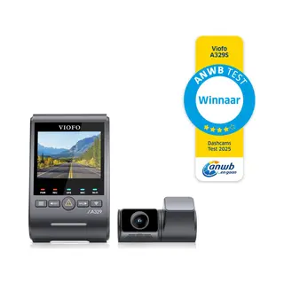 Viofo A329S 2CH - 4K 60FPS Dashcam - Inclusief Cpl Filter En Achtercamera - Anwb Test Winnaar - 2025