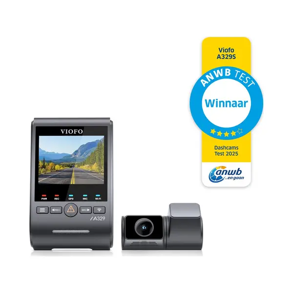 Viofo A329S 2CH - 4K 60FPS Dashcam - Inclusief Cpl Filter En Achtercamera - Anwb Test Winnaar - 2025 thumbnail