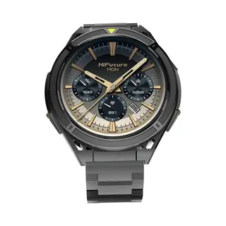 HiFuture Active Smartwatch - Zwart/Geel - 1.43" Amoled Scherm - Gps - Kompas - Hoogtemeters