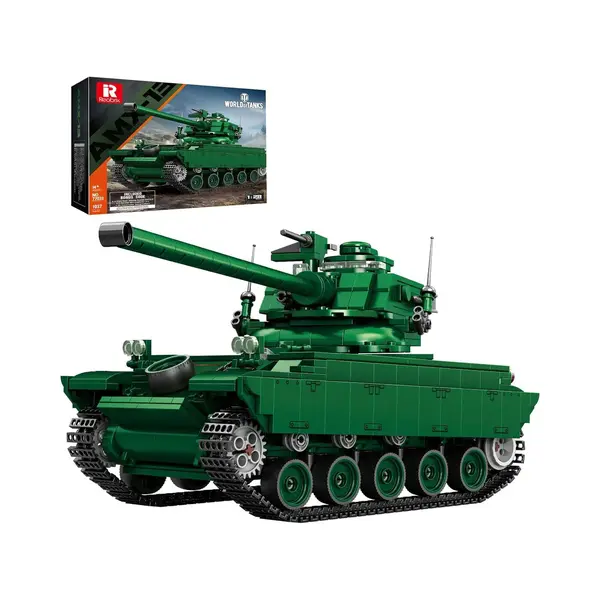 Reobrix Amx-13 Leichtpanzer-Bausatz, Militär-Modellbausatz Für Französische Panzer Im Maßstab 1, 28 Für Militärfans, 1037-teiliger Bausteinsatz thumbnail