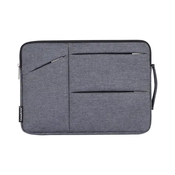 Canvas Artisan Laptophoes 15.6 Inch Xv - Laptop Sleeve Met Extra Vakken - Grijsblauw thumbnail