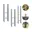 4 stuks, zilver