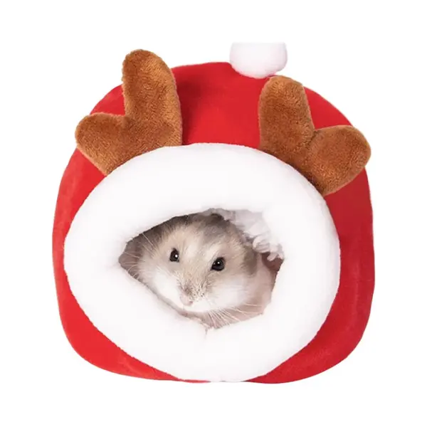 Daity Hamsterbed, Mini Zacht En Warm Hamsterhuisje, Schattig Antislip Hamsterslaaphuisje, Klein Dierenbed, Geschikt Voor Dwerghamsters, Mini-egels En thumbnail