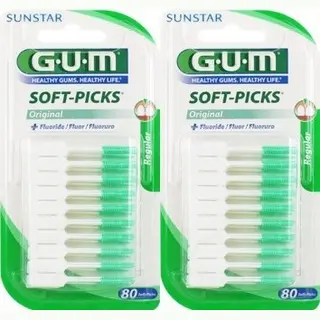 Sunstar Gum Soft Picks Interdental Brushes Regular 80 Pieces