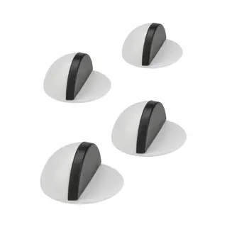 Deurklink24 Zelfklevende Deurstoppers - 4 Stuks - Wit - Diameter 4, 5cm - Hoogte 2, 5cm