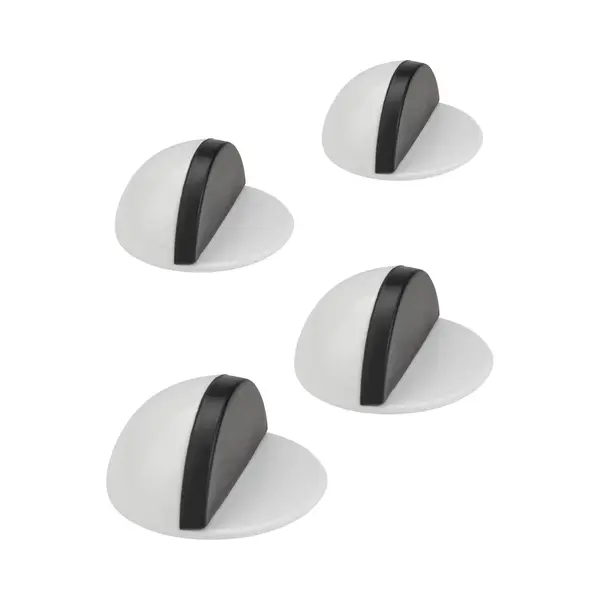 Deurklink24 Zelfklevende Deurstoppers - 4 Stuks - Wit - Diameter 4, 5cm - Hoogte 2, 5cm thumbnail
