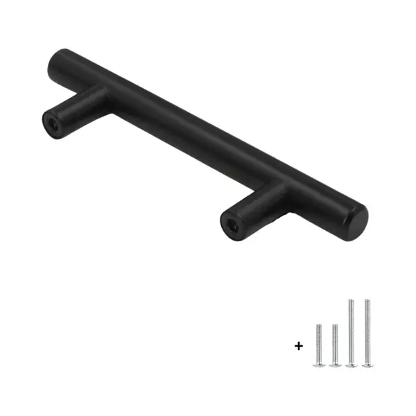 Hoexs Zwarte Kastgreep 15 cm – Hartafstand 96 mm – Ronde Lade- & Deurgreep – Matzwart thumbnail