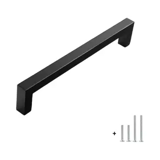 Hoexs Handgreep Zwart 23, 6 Cm – Meubelhandvat & Kastgreep Metaal – Handgrepen Keukenkastjes, Lades & Kast