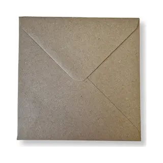 50 Luxe Vierkante Enveloppen -14x14cm - Kraft - 110 Grams - 140x140mm Kraft Envelop - 100% Gerecycled Kraft Papier