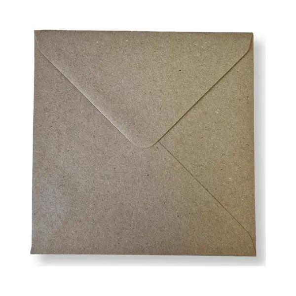 50 Luxe Vierkante Enveloppen -14x14cm - Kraft - 110 Grams - 140x140mm Kraft Envelop - 100% Gerecycled Kraft Papier thumbnail
