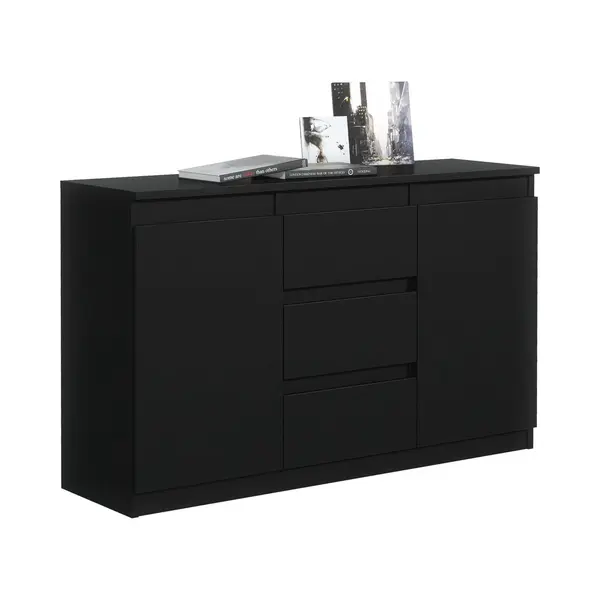 Promeubels Pro-meubels - Dressoir Detroit - Zwart Mat - Kast - 120 Cm thumbnail