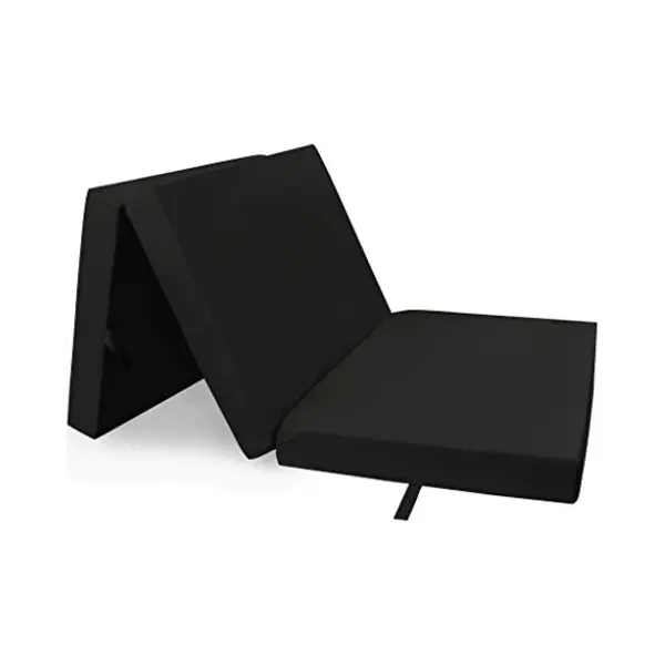 Wicotex Opvouwbare Matras – 195x85cm – Zwart – Eenpersoonsbed – Logeerbed – Inklapbaar – Logeermatras – Afneembare Hoes thumbnail