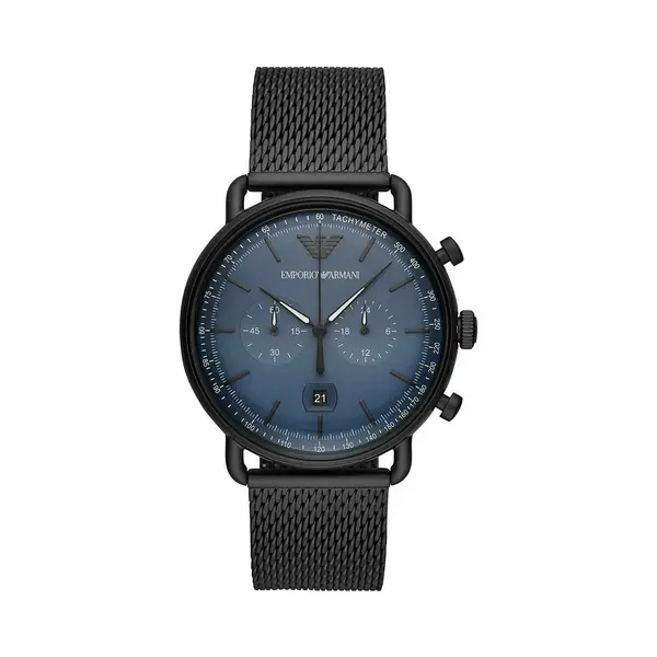 Emporio Armani AR11201 Chronograph Date Mesh Bracelet Strap Men's Watch thumbnail