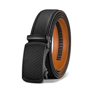 YYchan Riem Heren - Koe Leer - Riem Automatische Gesp - Inkortbaar - Cadeau Man - Cadeau Mannen Verjaardag - Zwart-120cm