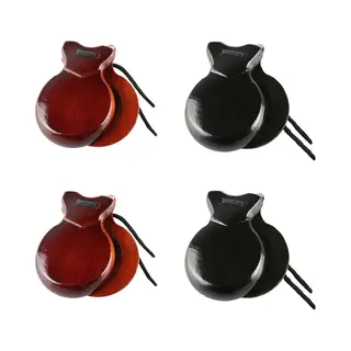 2 Paar Spaanse Castagnetten Met Touwtjes, Traditionele Spaanse Flamenco Castagnetten, Houten Muziekinstrumenten Voor Volwassenen.