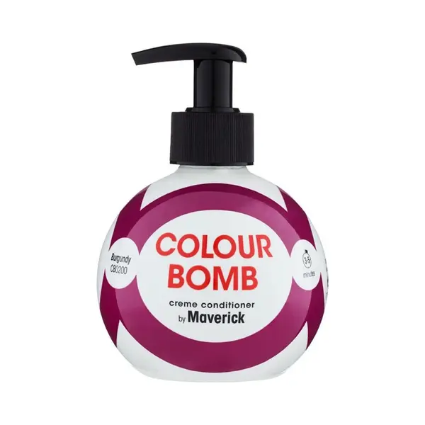 Colour Bomb By Maverick Burgundy Hair Colour Depositing Conditioner 250ml – Vibrant Gloss & Shine, Softening & Nourishing Colour Refresh Treatment, thumbnail