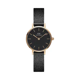Daniel Wellington DW00100441 Dames Klein Zwart Ashfield Roze 24 Mm Klok