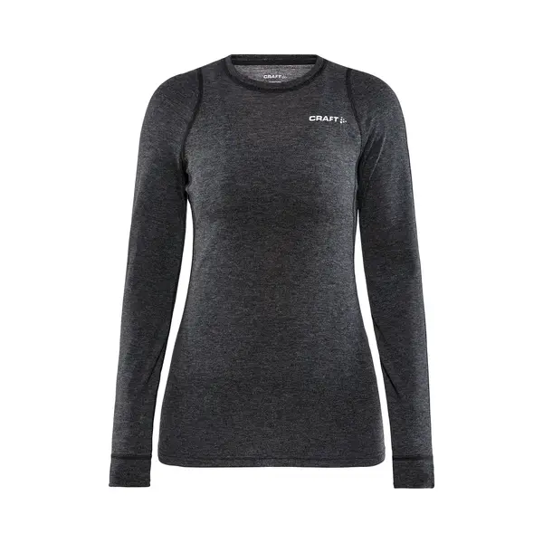 Craft - Core Wool Merino Ls Tee - Thermoshirt - Dames - Zwart - S thumbnail