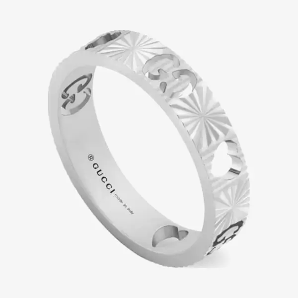 Gucci Icon 18ct White Gold Heart Ring YBC729458001013 M-N thumbnail