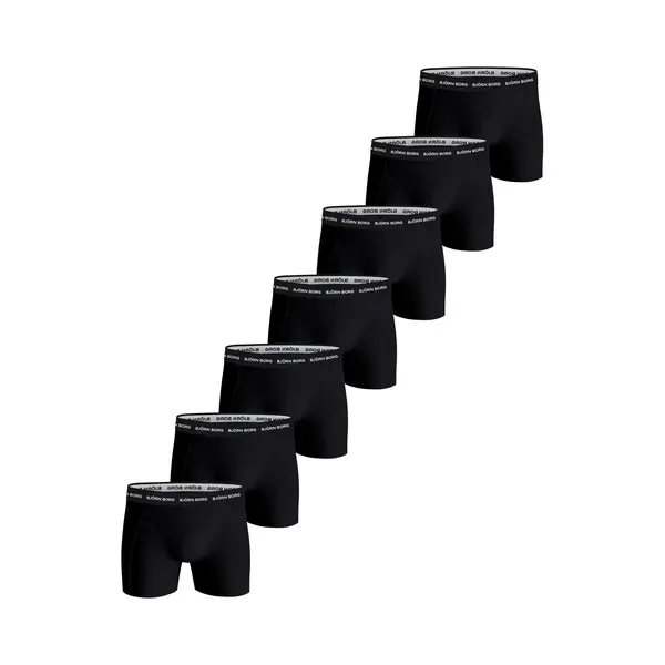 Björn Borg, Herren, Unterhosen, Cotton Stretch Boxer 7P, Schwarz, (L, 7er Pack) thumbnail