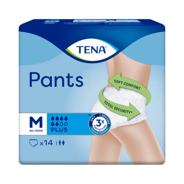 Tena Pants Plus incontinentie-ondergoed Unisex 14 stuk(s) thumbnail