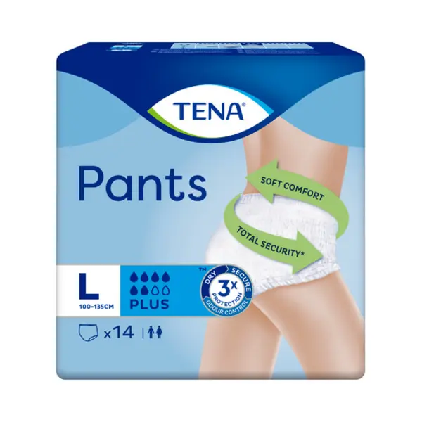 Tena Pants Plus incontinentie-ondergoed Unisex 14 stuk(s) thumbnail