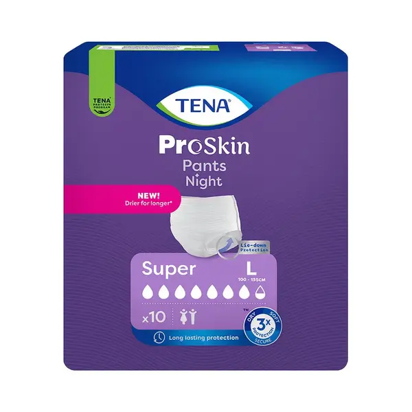Tena Proskin Pants Night Super Large - 1 Pak Van 10 Stuks thumbnail