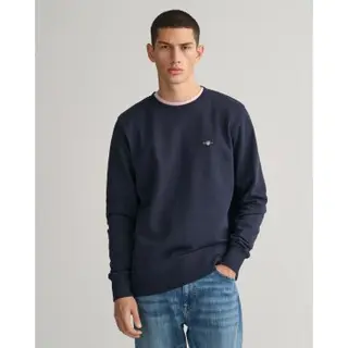 Gant For Man. 2006065 Shield Navy Crew Neck Sweatshirt (Xl), Casual, Cotton, Long Sleeve