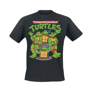 Teenage Mutant Ninja Turtles Group T-Shirt Black