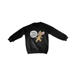 Hybris Tom And Jerry Sweater/trui Kids -Kids Tm 4 Jaar- Jerry - I Woke Up This Cute Zwart