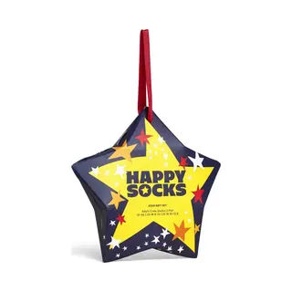 Happy Socks Kerststijlen - Cadeauset Voor Mannen En Vrouwen - Kerstman, Rendier, Ornamenten & Adventkalender, 1 X Star Cluster Sokken Cadeauset