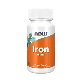 Now Foods Iron Health 18mg Energy Support Capsules - 120 Vegan Capsules