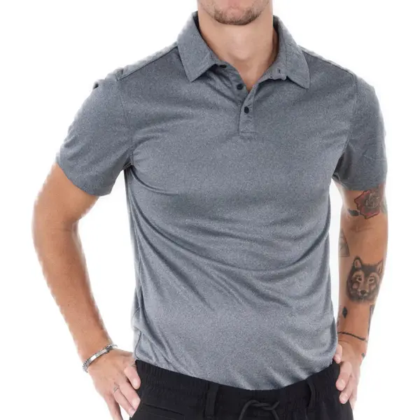 Func Factory Mannen Poloshirt Mac Grijs Melange Maat Xl thumbnail