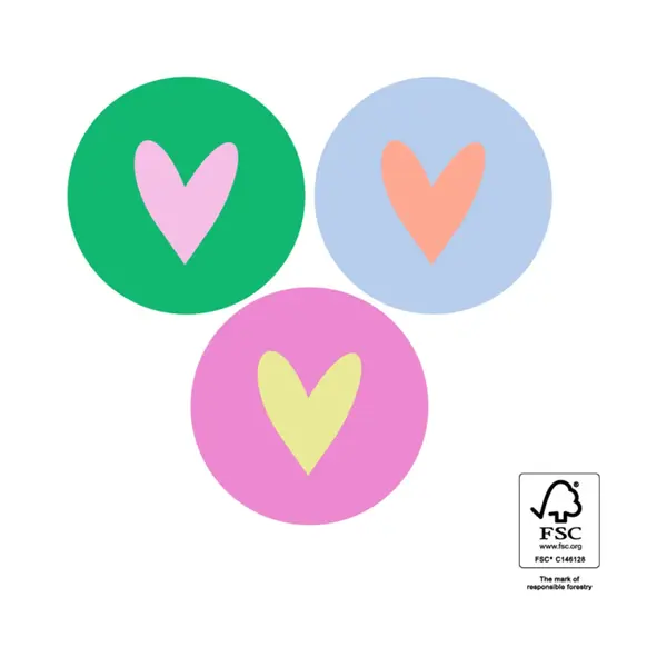 Sluitsticker – Sluitzegel Kleurrijk Heart - 3 Assorti | Diverse Kleuren | Bedankje – Envelop | Hart - Hartje | Chique | Envelop Stickers | Cadeau thumbnail