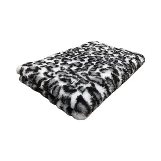 Topmast Vetbed Hondendeken - Dierenmat - Dierendeken - Luipaard Grijs - Latex Anti Slip - 150 X 100 Cm - Machinewasbaar